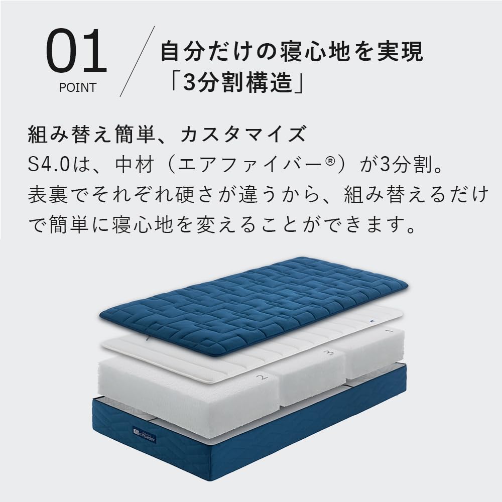 Amazon.co.jp: エアウィーヴ(airweave) マットレス シングル S4.0